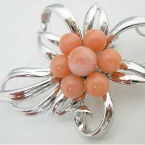 【TOP】珊瑚 サンゴ ブローチ ルース 根付 j371.