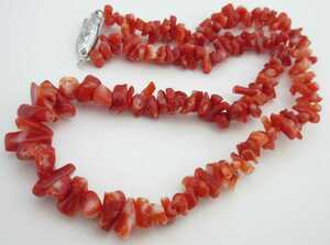 [TOP]. red .. coral 22.5g necklace loose bracele netsuke i704.