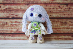 * hand made * pretty .... knitting * lavender Pocket!.....* knitting * free shipping * 1 point thing!*