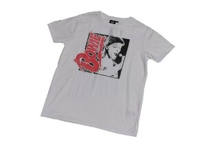 【新品】THE DAVID BOWIE COLLECTION Tシャツ 半袖【M】白◆VINTAGE CONCERT TEES デビッドボーイ ロック バンド WEGO