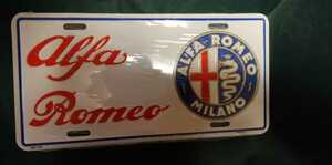  Alpha Romeo rare thing plate made of metal out of print goods unused goods.