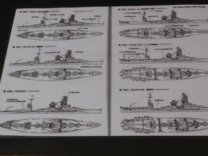 帝国海軍艦艇変遷図　戦艦　日向（1938年～1944年）