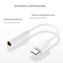 【DAC内蔵型タイプ】USB Type C → 3.5mmイヤホン 変換ケーブル 12cm ブラック_画像5