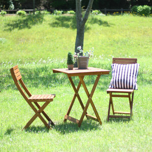  garden 3 point set table + chair 2 legs Brown [ new goods ][ free shipping ( one part excepting )]