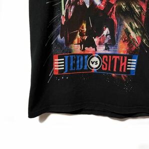 映画【90s USA製 Star Wars : JEDI VS SITH ビンテージ ムービー Tシャツ S】古着 レア スターウォーズ M ヨーダ ダースベイダー 当時物の画像5