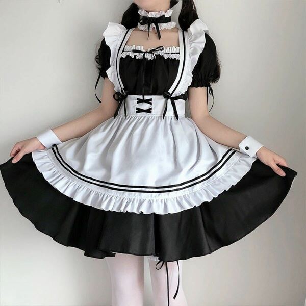 メイド服 コスプレ ゴスロリ　コスチューム セクシー 可愛い かわいい ワンピース 3L