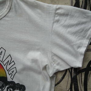 レア ブラジル製 MADE IN BRAZIL 70s 80s 90s UNKNOWN 当時物 ビンテージ オリジナル サンセット ビーチ 染み込み プリント Tee Tシャツ Mの画像6
