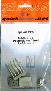 クイックブースト 48778 1/48 サーブ J-21プロペラ (ジグ付)(パイロットレプリカ用)