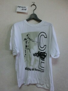 C.E Tシャツ XL ホワイト Uネック プリント シーイー