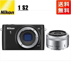 ニコン Nikon S2 ブラックボディ 18.5mm 1.8 シルバー 単焦点 レンズセット ミラーレス一眼 カメラ 中古