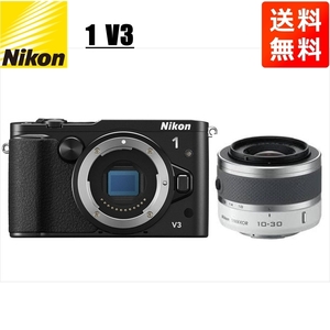 ニコン Nikon V3 ブラックボディ 10-30mm ホワイト レンズセット ミラーレス一眼 カメラ 中古
