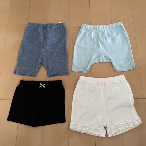 送料無料 ショートパンツ 女の子 60-70cm 4枚セット 送料込み