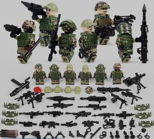 翌日発送　ロシア軍6体　武器つきセット　戦争軍人軍隊マンミニフィグ LEGO 互換 ブロック ミニフィギュア レゴ 互換t26