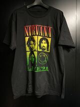 希少　ニルヴァーナ　Tシャツ　サイズL ブラック　サブポップ　カートコバーン　NIRVANA Kurt Cobain Tシャツ_画像1