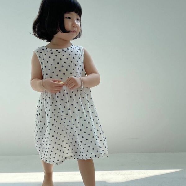 韓国子供服　fresh dot one-piece XS(80) 新品