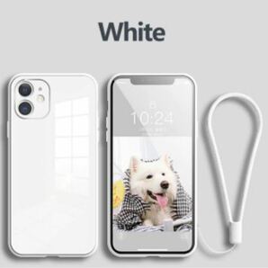 ◇新品 ！オリジナル　シリコンガラス　ケース iPhone 12ProMax　用　ホワイト カメラレンズ保護