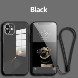 ◇新品 ！オリジナル　シリコンガラス　ケース iPhone 12Pro　用　ブラック カメラレンズ保護