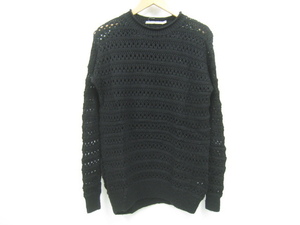 J BRAND J brand ... braided melino wool oversize knitted pull over long sleeve tops black black XS size 