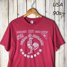 T●245 USA古着 90s～ 企業物 チリソース Tシャツ M 赤 オールド ヴィンテージ アメリカ古着　調味料 Optima_画像1