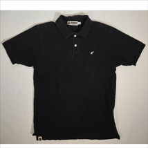 A BATHING APE アベイシングエイプ　半袖ポロシャツ　Sサイズ　ブラック　黒　スター　刺繍/506241661_画像1