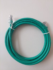 未使用品!LANケーブル CAT-5e 2m 緑色 グリーン AWM E101344 2835 60℃ 30V SHUTTIE-C