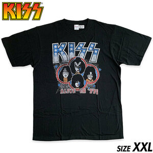 日本未入荷■KISS (キッス) ALIVE IN '77 半袖 Tシャツ 黒ブラック XXL バンドT ヴィンテージ 1977年 復刻版 アメカジ 古着