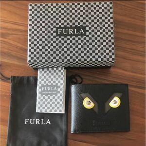 【新品未使用】FURLA フルラ メンズ ウォレット 二つ折り財布 ブラック