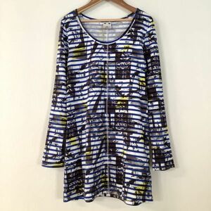  beautiful goods X-girl X-girl border One-piece tunic lady's size 1 S blue white 