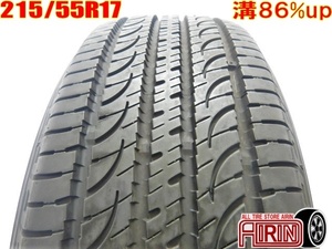 中古 215/55R17 YOKOHAMA GEOLANDAR SUV サマータイヤ 1本 単品 オデッセイ ヴェゼル ジューク スカイライン ゴルフ 中古タイヤ 17インチ