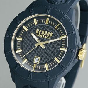【新品即納】ヴェルサス ヴェルサーチ 高級メンズ腕時計 43mm ブラック 黒