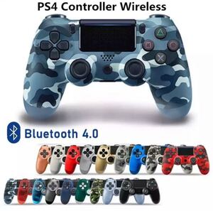 PS4 ワイヤレスコントローラ 互換品 ★迷彩柄ブルー★