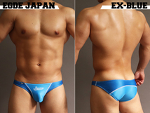 EGDE← JAPAN EX-COLOR スーパーローライズ ビキニ　EXブルー　Sサイズ　新品　完売品_画像1