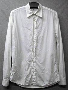 ワイズ フォーメン：白ステッチ 長袖 シャツ 2 （ ヨウジヤマモト Y's for Men Yohji Yamamoto Homme Vintage Cotton Shirt 2