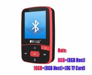 未使用品　送料無料　MP3 プレーヤー 8ギガバイト 音楽 1.5インチ　スクリーン ワイヤレス　Bluetooth4.0 300mAhバッテリー FMラジオ