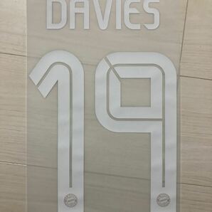 【新品】Bayern Munchenバイエルンミュンヘン2020-2021 3rdユニフォーム用オフィシャルマーキングシート 19番Davies デイヴィス カナダ代表