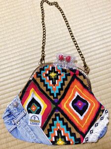 がま口バッグショルダー ハンドメイド
