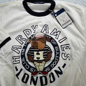 HARDY AMIES SPORTメンズ　半袖トレーナー/LARGE/オフホワイト/定価￥31900(29000+税)/日本製