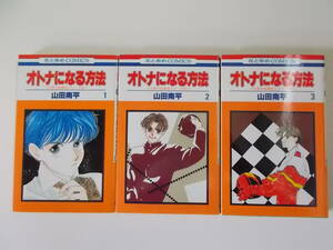 72-00822 - オトナになる方法 1～3巻セット 未完 山田南平 (白泉社) コミック 送料無料 レンタル落ち 日焼け・汚れ有 ゆうメール発送