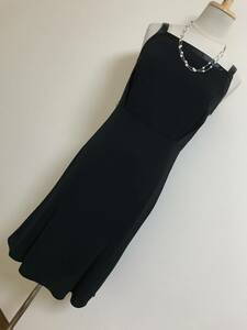  beautiful goods * Indivi Cami One-piece dress made in Japan black M*8278