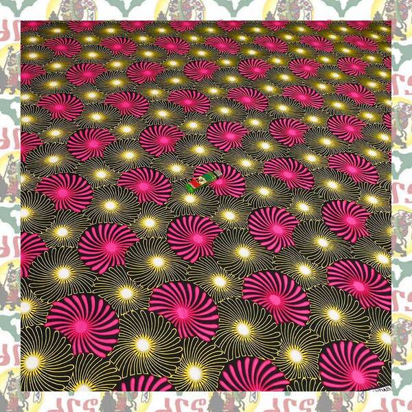 【SALE/180cm x 110cm/2ヤード】アフリカンプリント生地 barg-d88 アフリカ布 アフリカ生地 ゴールドプリント アンカラ キテンゲ パーニュ