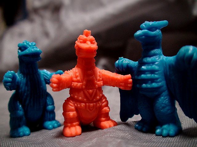 ゴジラ①土40消しゴム 怪獣 人形 メカゴジラ+ラドン セット「検 東宝