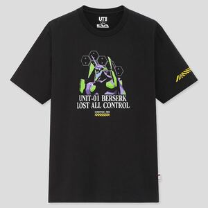 新品 Lサイズ エヴァンゲリオン ユニクロ UNIQLO UT コラボ Tシャツ 半袖 タグ付き ブラック