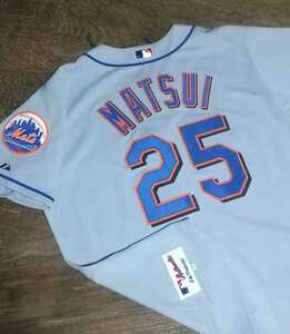 [ price cut negotiations ] 2005 or 2006 year NEW YORK METS AUTHENTIC JERSEY #25 MATSUI MADE IN USA inspection ) New York metsu pine .. head . Seibu lion z