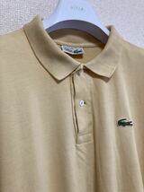 70's 80's ヨーロッパヴィンテージ フランスラコステ CHEMISE LACOSTE ポロシャツ 半袖ポロシャツ フレラコ 黄色系(黄土色) 7 フランス製_画像6