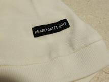 「送料無料」パーリーゲイツ：PEARLYGATES GOLF♪コットン100％：白・鹿の子地ポロシャツ＊サイズ２：ボタンロゴ入り＆可愛い刺繍入り_画像9