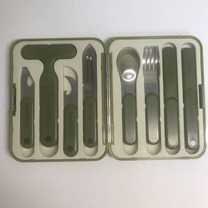 ★アウトドア 便利ツール10点 コンパクトサバイバルセット カモフラ