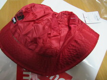 SUPREME ×ノースフェイス/THE NORTH FACE 【18SS】【 Snakeskin Packable Reversible Crusher】box hat 蛇　赤　L　_画像1