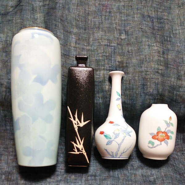 【新品】有田焼 深川製磁 他 花器 花瓶 一輪挿し 