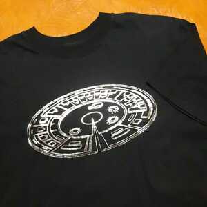 石野卓球 TAKKYU ISHINO WIRE Tシャツ ブラック 銀箔 プリント テクノ フェス