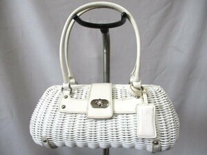 [N736]Vingt-trais arrondissements/ Van Toro wa* rattan handbag WH 23 district W30cm